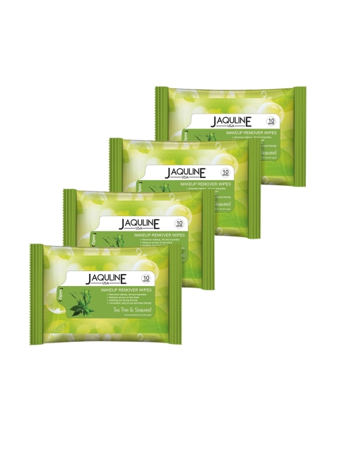 

Jaquline USA Set Of 4 Makeup Remover Wipes, Green