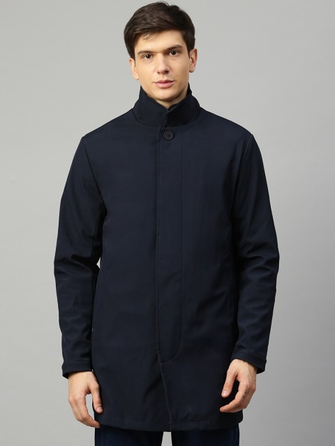 

Matinique Men Navy Blue Solid Slim-Fit Overcoat