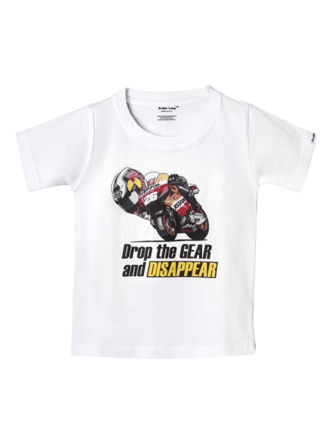 

Ardan Lucy Boys White Printed Round Neck T-shirt