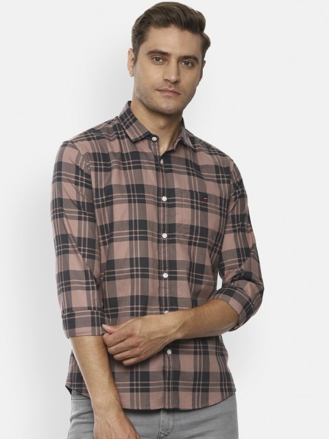 

Louis Philippe Jeans Men Pink Slim Fit Checked Casual Shirt