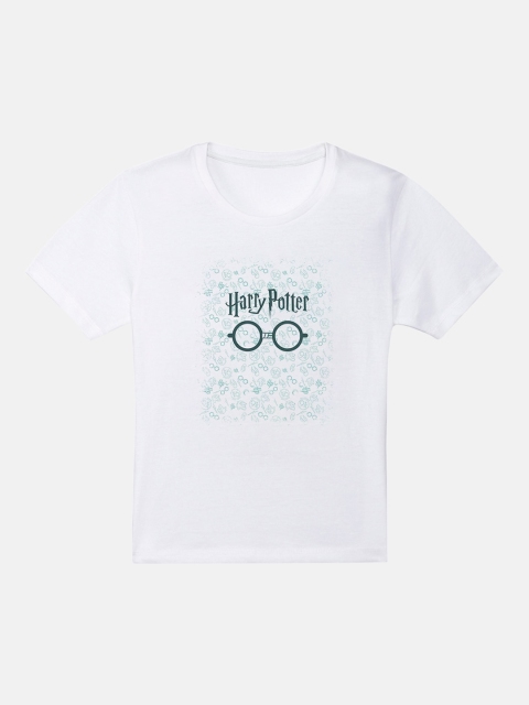 

Kids Ville Boys White Harry Potter Printed Round Neck T-shirt