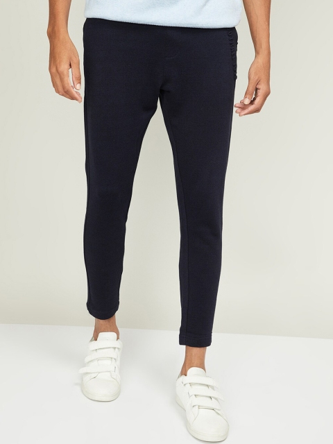 

UCLA Men Navy Blue Solid Slim Fit Track Pants