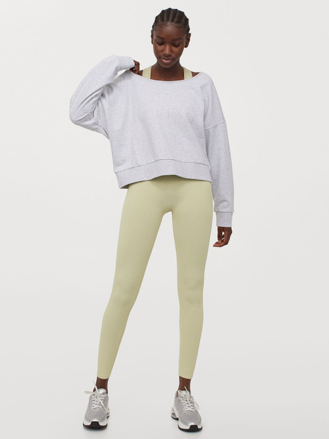 

H&M Women Green Seamless Sports Sustainable Tights