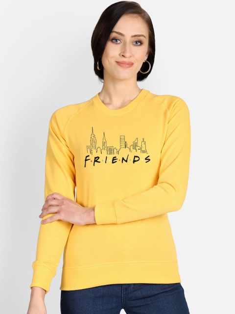 

Free Authority Friends Print Yellow Sweatshirt for Women