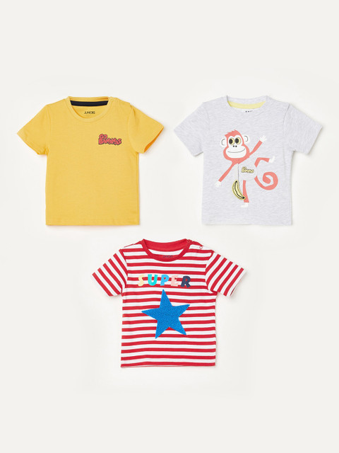 

Juniors by Lifestyle Boys Multicoloured Printed Round Neck T-shirt, Multi