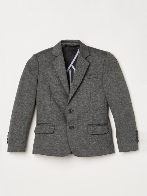 

Fame Forever by Lifestyle Boys Grey Self-Design Single-Breasted Formal Blazer