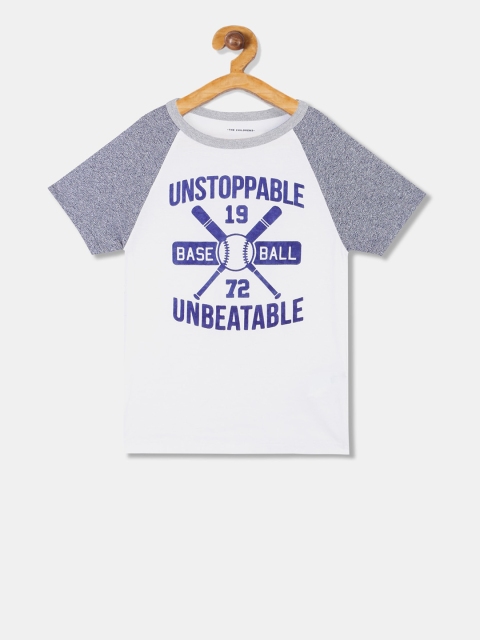 

The Childrens Place Boys White Colourblocked Round Neck T-shirt