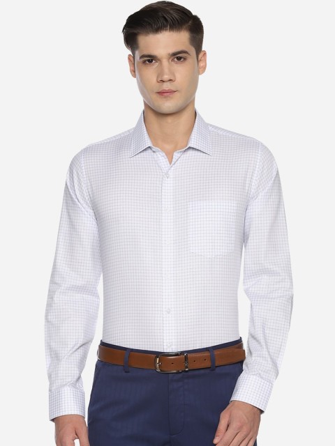 

Van Heusen Men White Checked Formal Shirt