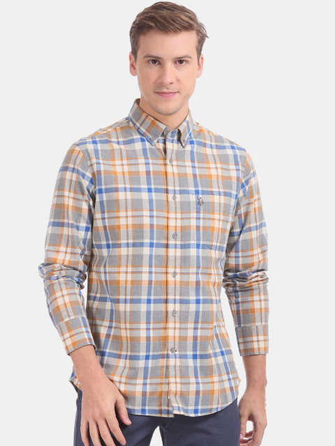

U.S. Polo Assn. Men Multicoloured Regular Fit Checked Casual Shirt, Multi