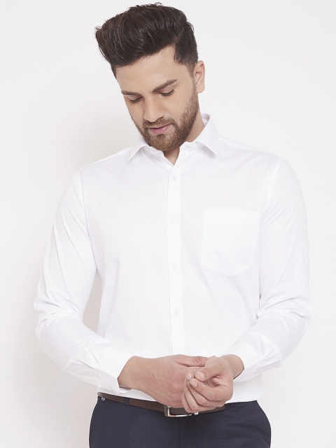 

Canary London Men White Slim Fit Solid Casual Shirt