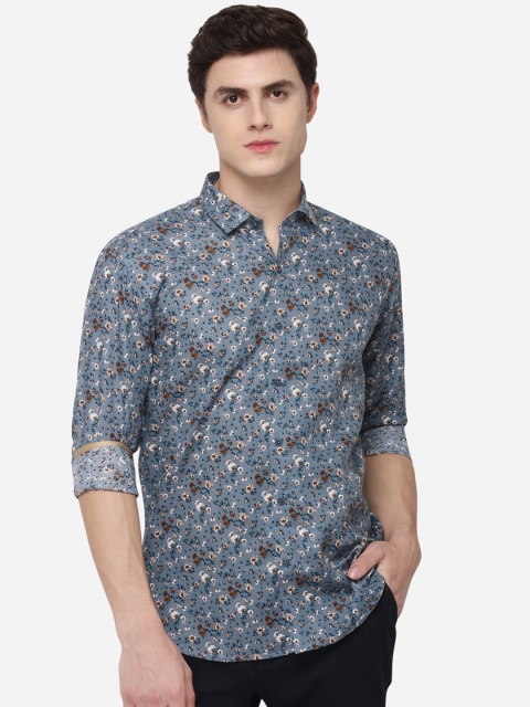 

JB STUDIO Men Grey Slim Fit Printed Casual Shirt