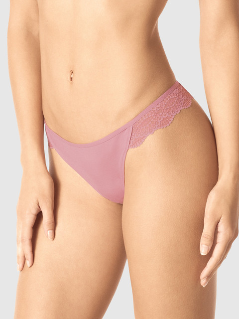 

La Senza Women Pink Solid Remix Thongs 11151724-76S7