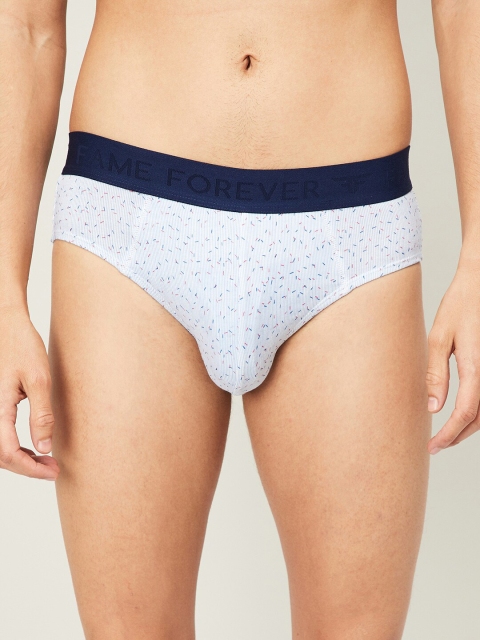 

Fame Forever by Lifestyle Men Navy Blue & White Printed Basic Briefs 8903738137616