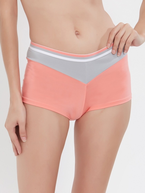 

Soie Women Peach & Grey Solid Hipster Briefs-FP-1542PARADISE