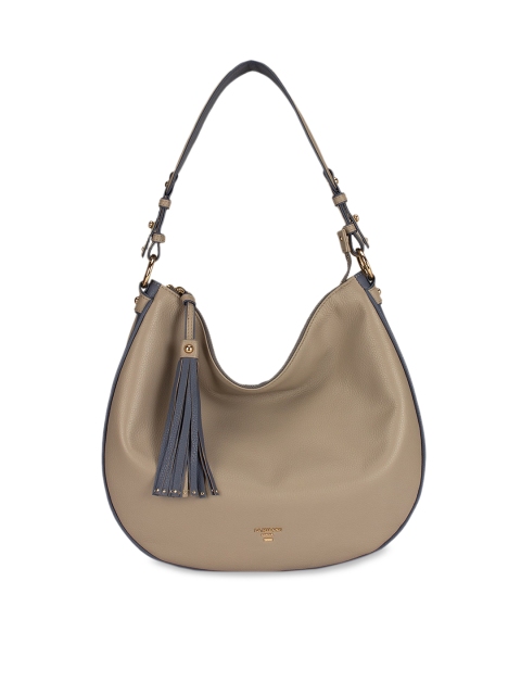 

Da Milano Beige & Blue Solid Hobo Bag