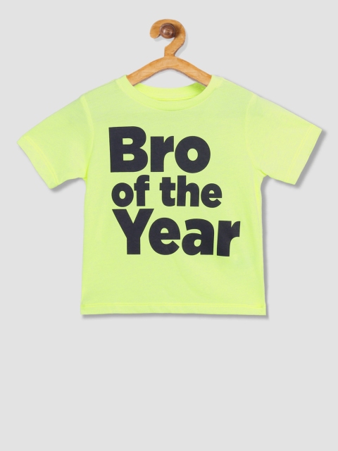 

The Childrens Place Boys Green Printed Round Neck T-shirt