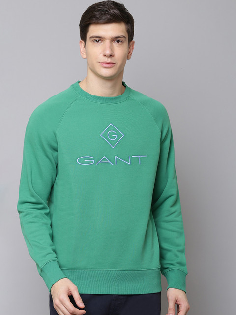 

GANT Men Green Embroidered Sweatshirt