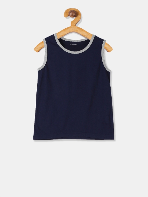 

The Childrens Place Boys Blue Solid Round Neck T-shirt