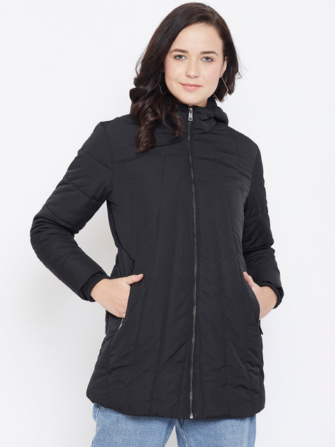 

Octave Women Black Solid Lightweight Padded Jacket