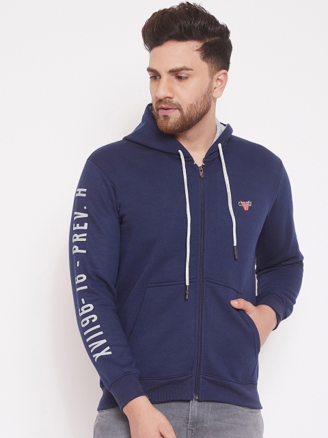 Canary London Men Navy Blue Solid Sweatshirt