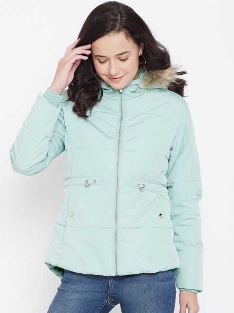 

Octave Women Sea Green Colourblocked Lightweight Padded Jacket