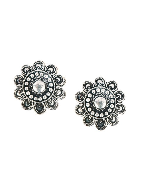 

DESI COLOUR Silver-Toned Contemporary Studs