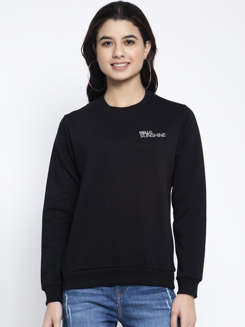 

Global Republic Women Black Solid Sweatshirt