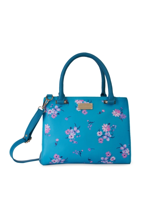 

Lapis O Lupo Turquoise Blue Printed Handheld Bag