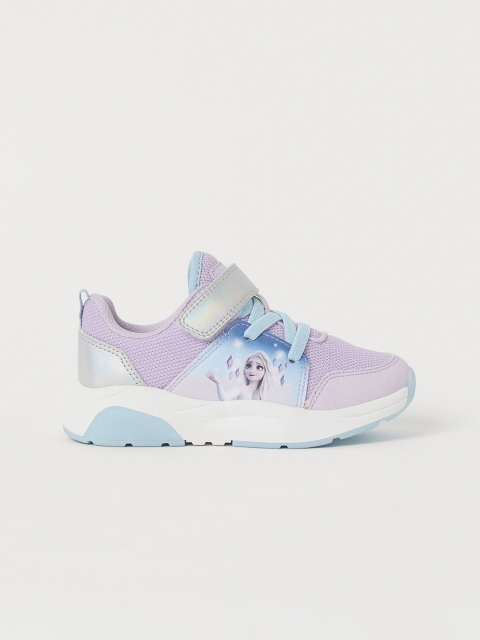 

H&M Girls Blue & Purple Frozen Printed Trainers