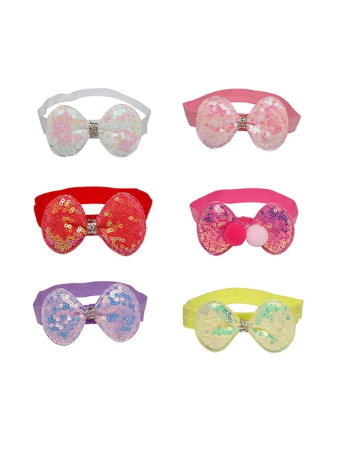 

Stoln Girls Set Of 6 Embellished Hairband, Yellow