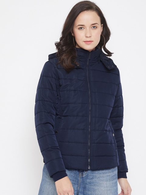 

Octave Women Navy Blue Solid Lightweight Puffer Jacket