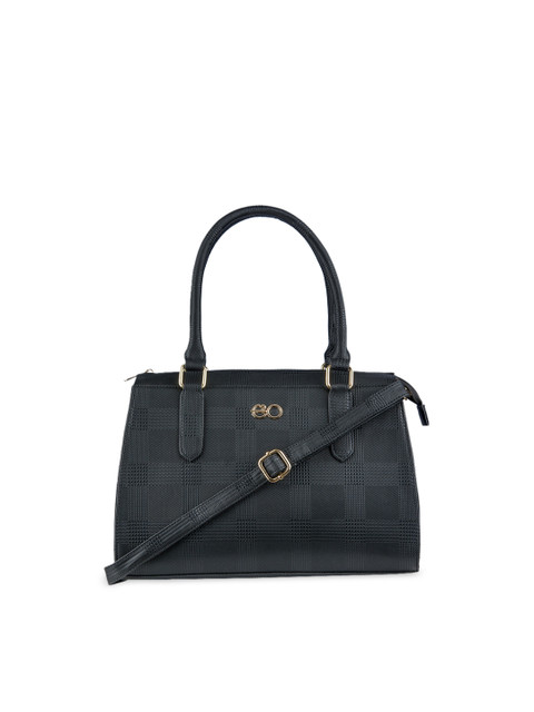 

E2O Black Textured Handheld Bag