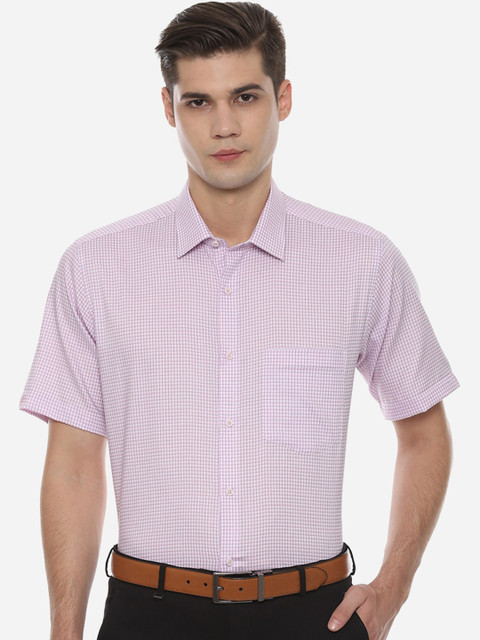 

Van Heusen Men Pink Regular Fit Solid Casual Shirt