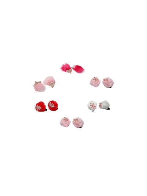 

Stoln Girls Set of 6 Embellished Tic Tac Hair Clips, Pink