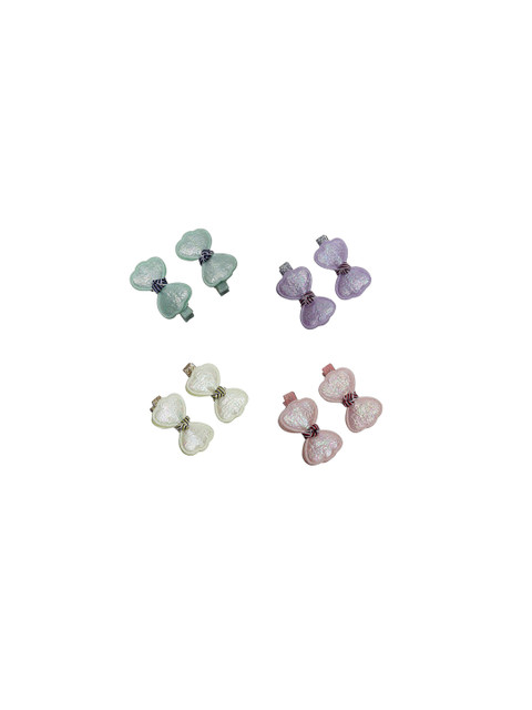 

Stoln Girls Set of 4 Styling Side Barrettes Tic Tac Clips, Violet