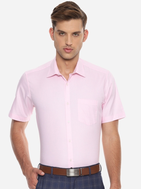 

Van Heusen Men Pink Regular Fit Checked Casual Shirt