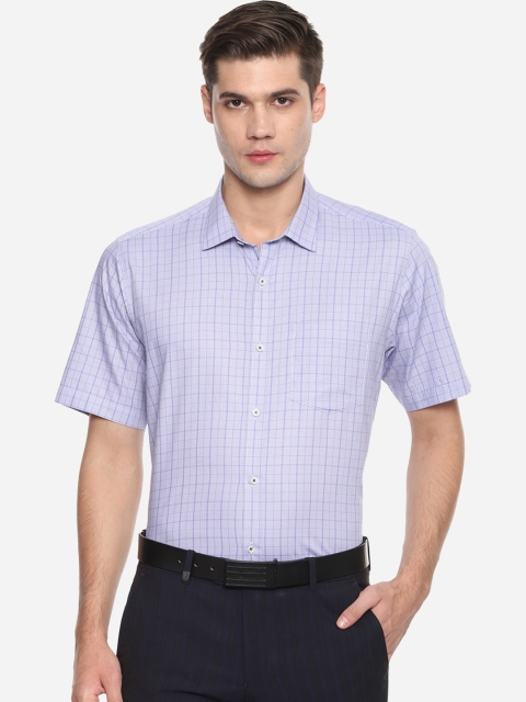

Van Heusen Men Purple Regular Fit Checked Casual Shirt