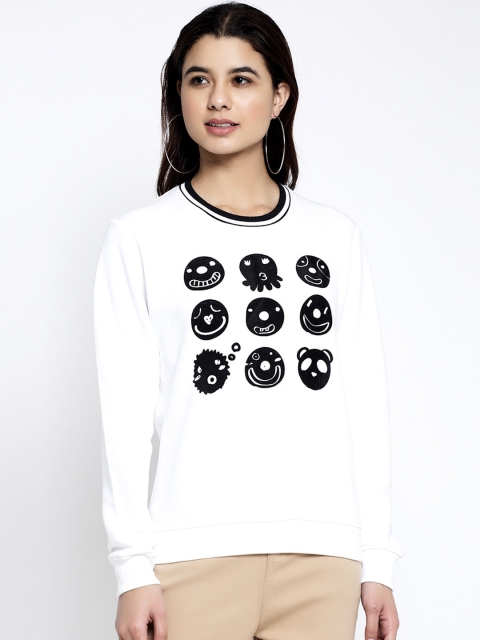 

Global Republic Women White Printed Sweatshirt