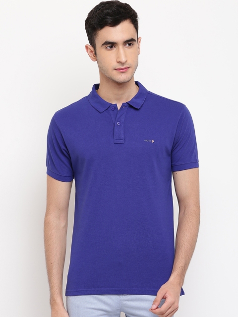 

Pepe Jeans Men Blue Solid Polo Collar T-shirt