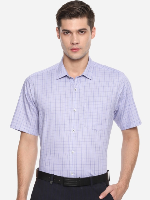 

Van Heusen Men Purple Regular Fit Checked Casual Shirt