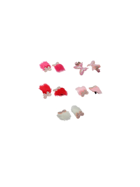 

Stoln Girls Set Of 5 Embellished Alligator Hair Clips, Multi