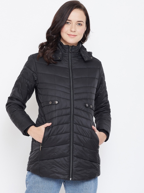 

Octave Women Black Solid Lightweight Padded Jacket