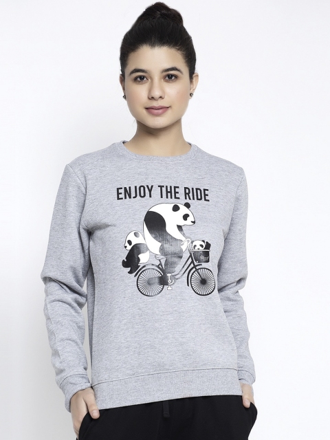 

Global Republic Women Grey Printed Sweatshirt