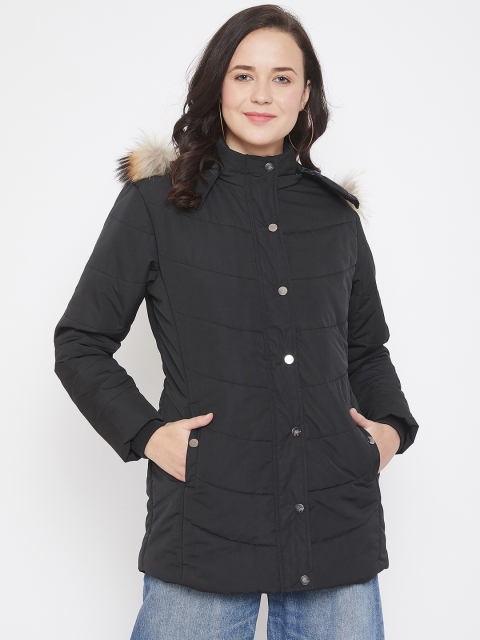 

Octave Women Black Solid Lightweight Parka