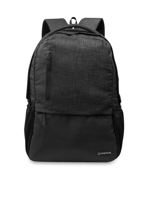 

COSMUS Unisex Grey & Black Colourblocked Casual Laptop Backpack