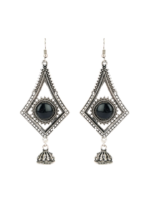 

DESI COLOUR Black Contemporary Drop Earrings