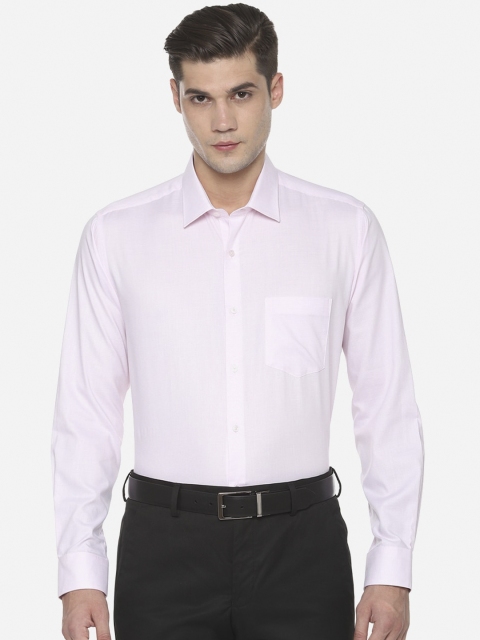 

Van Heusen Men Pink Self Design Formal Shirt