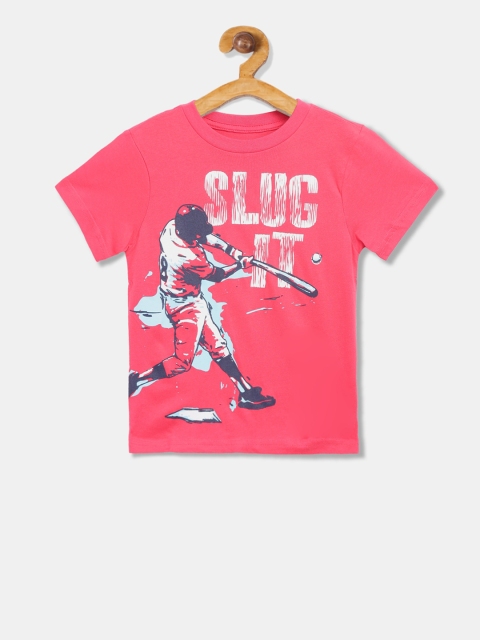 

The Childrens Place Boys Red Printed Round Neck T-shirt
