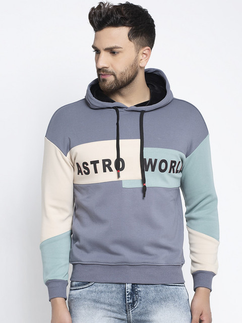 

Global Republic Men Blue Colourblocked Sweatshirt