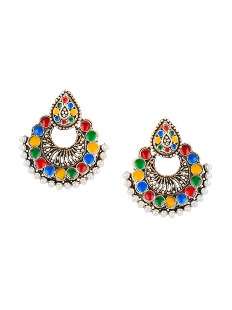 

DESI COLOUR Multicoloured Contemporary Chandbalis, Multi